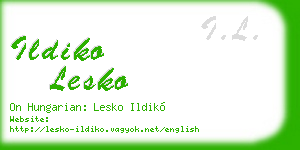 ildiko lesko business card